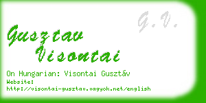 gusztav visontai business card